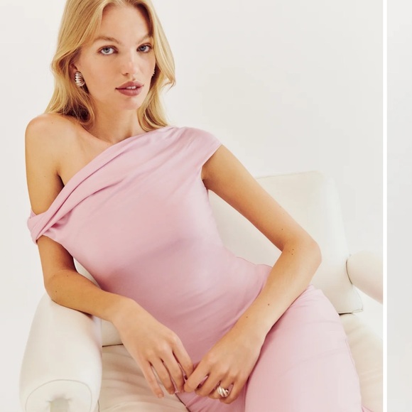 Reformation Jamen Knit Dress Size L Pink - Picture 9 of 9